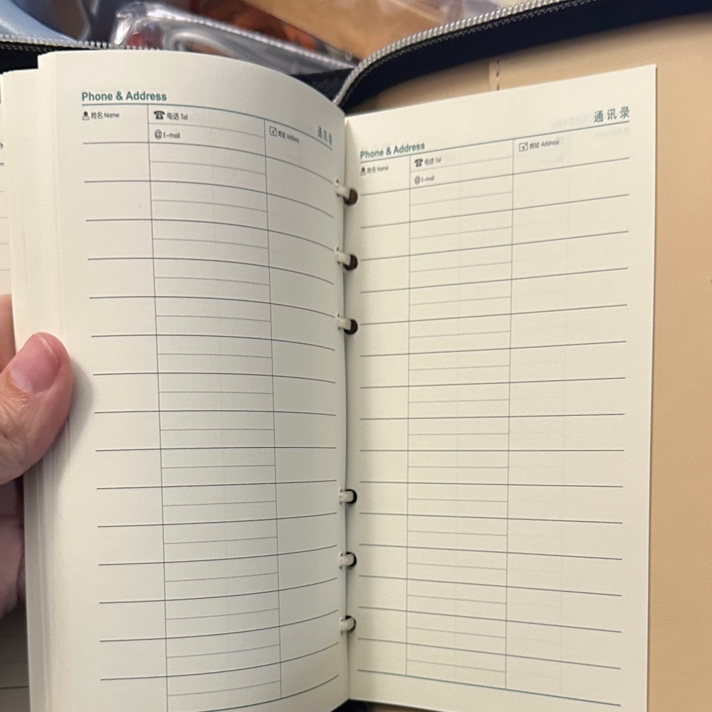 Teal and Beige Planner with Calculator - Picture 5 of 7